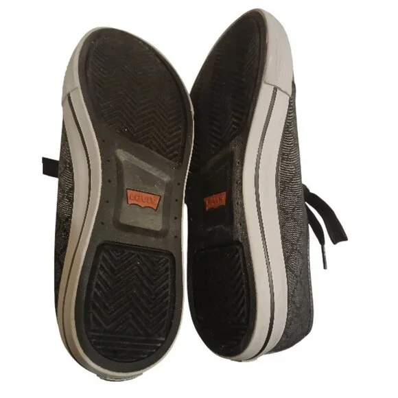 LEVI'S "Comfort" Gray & Black Canvas Sneakers Size 8 - NWOT - Picture 9 of 14